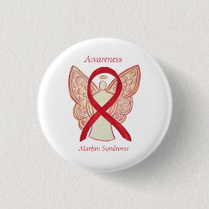 Chapa Redonda De 2,5 Cm Síndrome de Marfan Angel Awareness Ribbon Personal