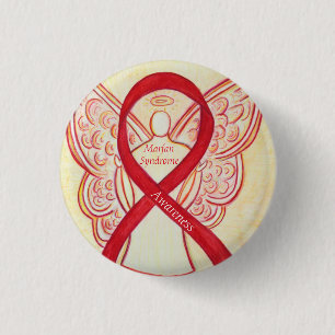 Chapa Redonda De 2,5 Cm Síndrome de Marfan Angel Awareness Ribbon Personal