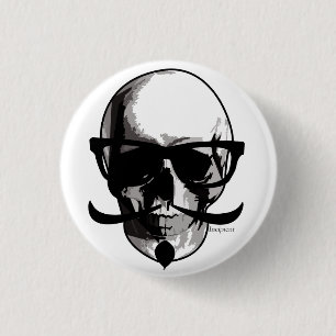 Chapa Redonda De 2,5 Cm Sir Skull Button