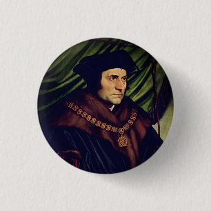 Chapa Redonda De 2,5 Cm Sir Thomas More - por Hans Holbein, el Joven