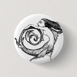 Chapa Redonda De 2,5 Cm Sirena espiral