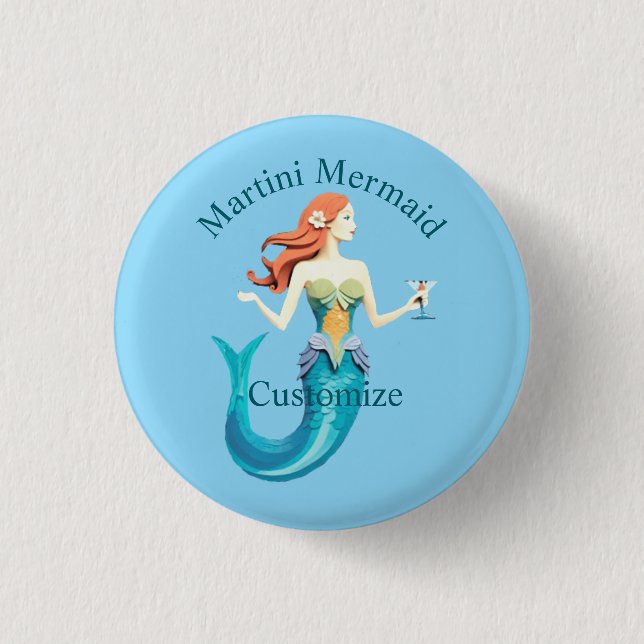 Chapa Redonda De 2,5 Cm Sirena Martini Thunder_Cove (Anverso)
