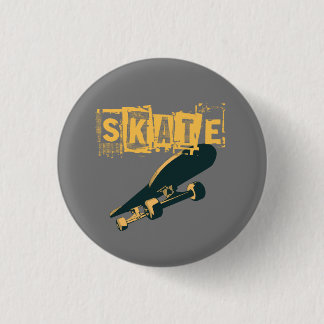 Chapa Redonda De 2,5 Cm Skateboard con Skate Text