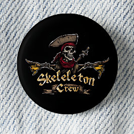 Chapa Redonda De 2,5 Cm Skeleton Crew