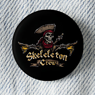 Chapa Redonda De 2,5 Cm Skeleton Crew