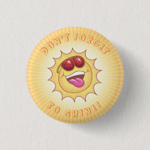 Chapa Redonda De 2,5 Cm Smiling Sunshine