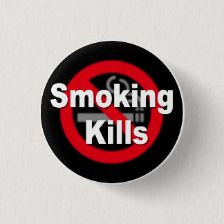 Chapa Redonda De 2,5 Cm Smoking Kills