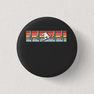 Chapa Redonda De 2,5 Cm Snowboarding Retro Heartbeat