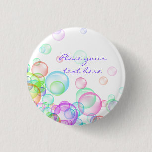 Chapa Redonda De 2,5 Cm Soap Bubbles