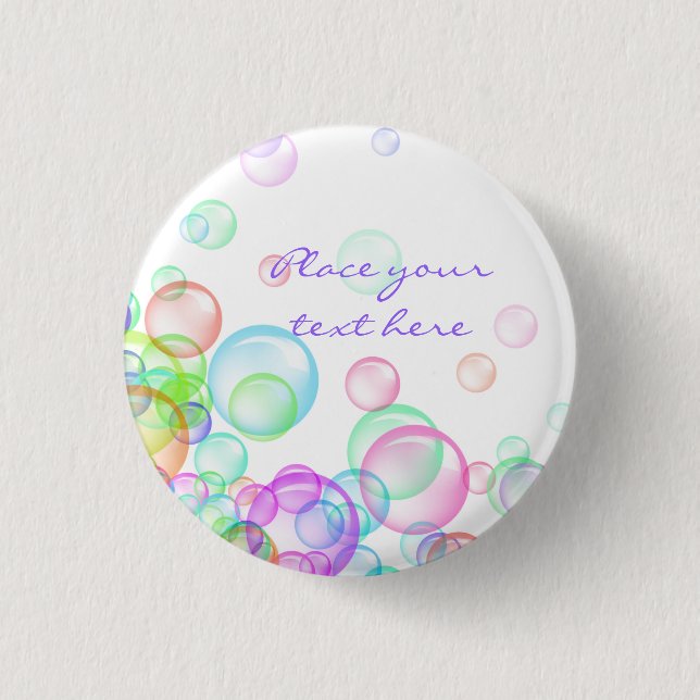 Chapa Redonda De 2,5 Cm Soap Bubbles (Anverso)