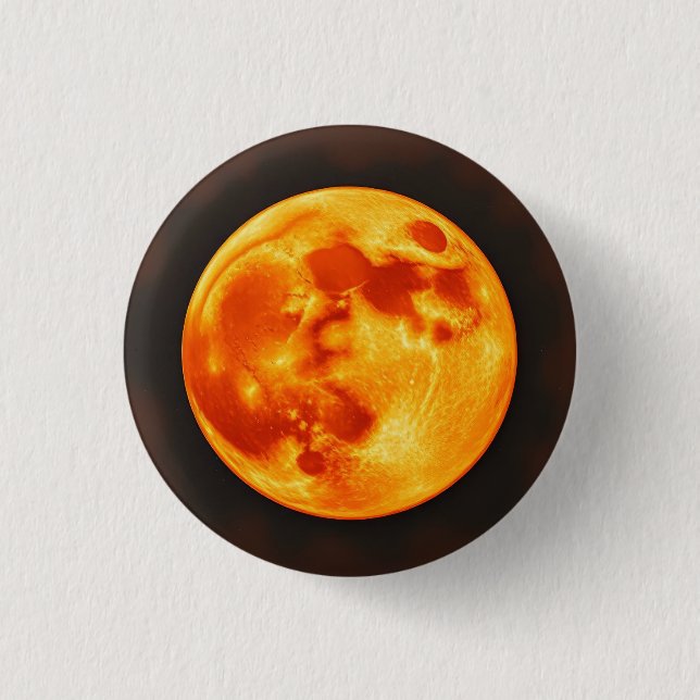 Chapa Redonda De 2,5 Cm Sol ardiente (Anverso)