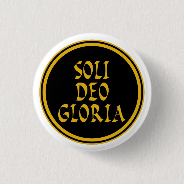 Chapa Redonda De 2,5 Cm Soli Deo Gloria (Anverso)