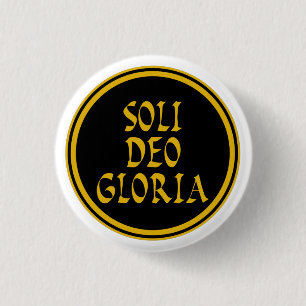 Chapa Redonda De 2,5 Cm Soli Deo Gloria