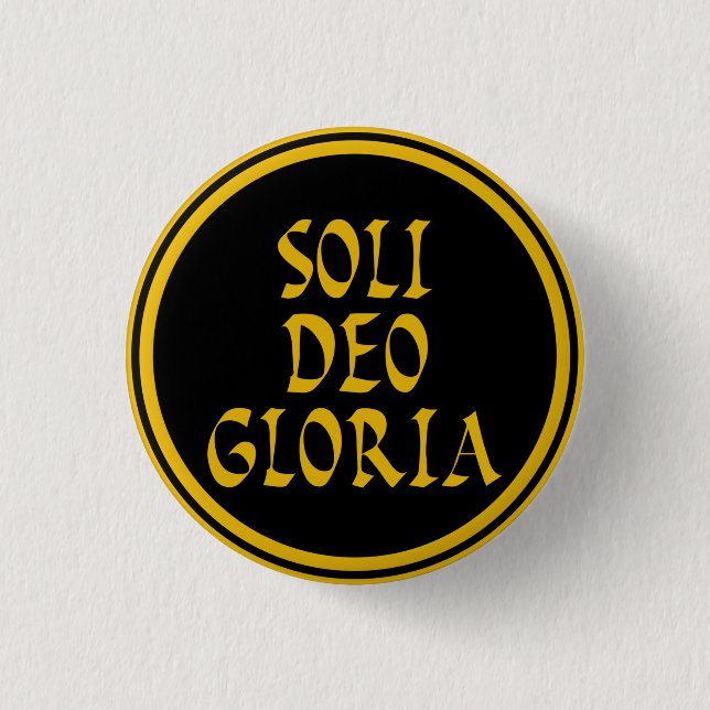 Chapa Redonda De 2,5 Cm Soli Deo Gloria Button (Anverso)