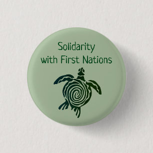 Chapa Redonda De 2,5 Cm Solidaridad con las primeras naciones