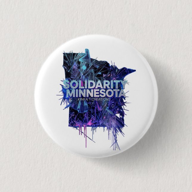 Chapa Redonda De 2,5 Cm Solidaridad Minnesota (Anverso)