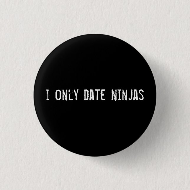 Chapa Redonda De 2,5 Cm solo salgo con ninjas (Anverso)