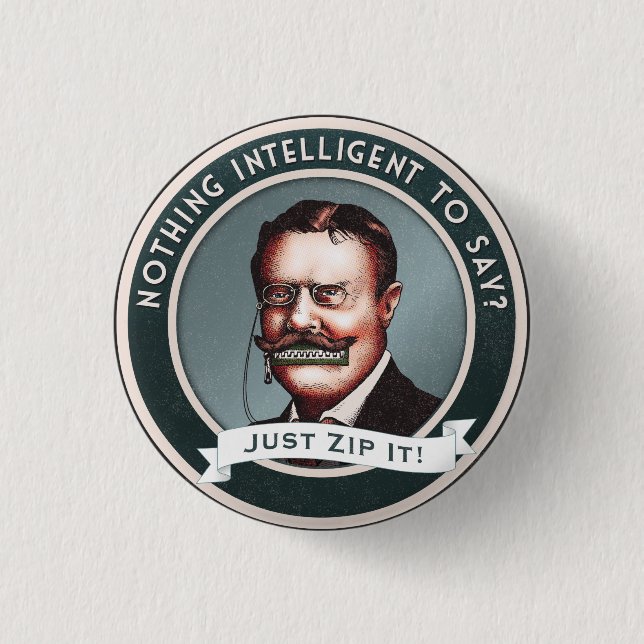 Chapa Redonda De 2,5 Cm Sólo Zip It (Anverso)