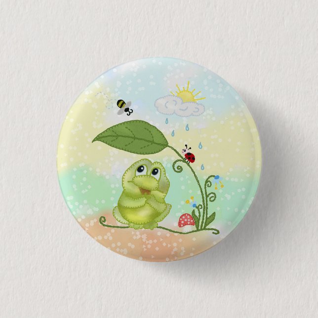 Chapa Redonda De 2,5 Cm Sommerfrosch (Anverso)