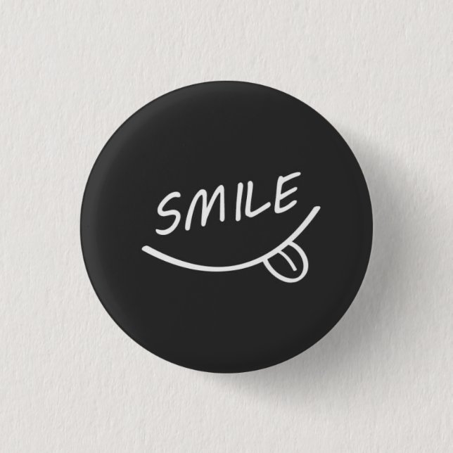 Chapa Redonda De 2,5 Cm Sonrisa (Anverso)