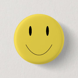 Chapa Redonda De 2,5 Cm Sonrisa Amarillo Cute Face 001
