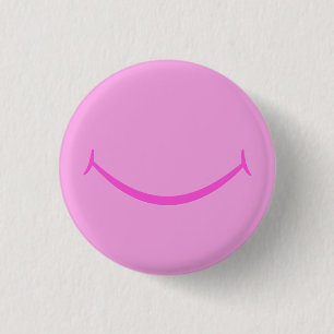 Chapa Redonda De 2,5 Cm Sonrisa rosa