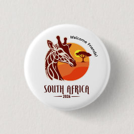 Chapa Redonda De 2,5 Cm South Africa 2026 International Convention Pin