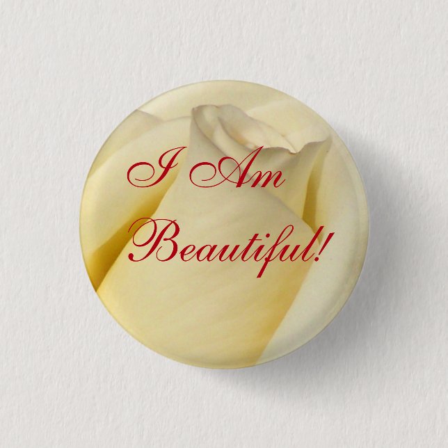 Chapa Redonda De 2,5 Cm ¡Soy Hermoso!_ Button (Anverso)