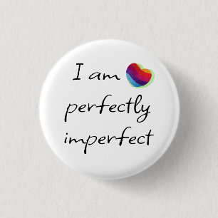 Chapa Redonda De 2,5 Cm Soy perfectamente imperfecto