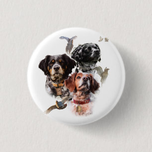 Chapa Redonda De 2,5 Cm Spaniel bretón