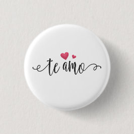 Chapa Redonda De 2,5 Cm Spanish Te Amo I Love You Valentine | Pin Button