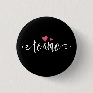 Chapa Redonda De 2,5 Cm Spanish Te Amo I Love You Valentine   Pin Button