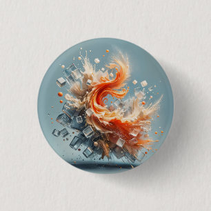 Chapa Redonda De 2,5 Cm Splash Tropical