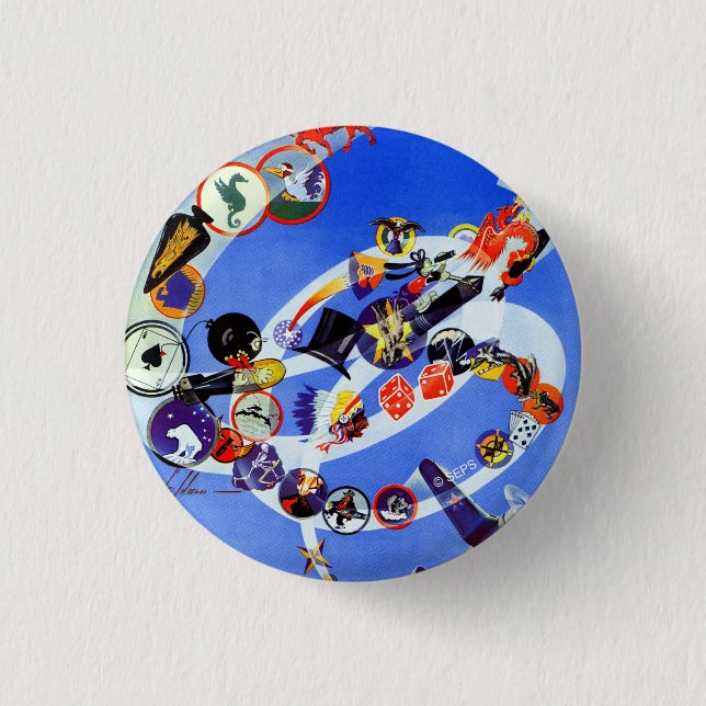 Chapa Redonda De 2,5 Cm Squadron Insignia (Anverso)