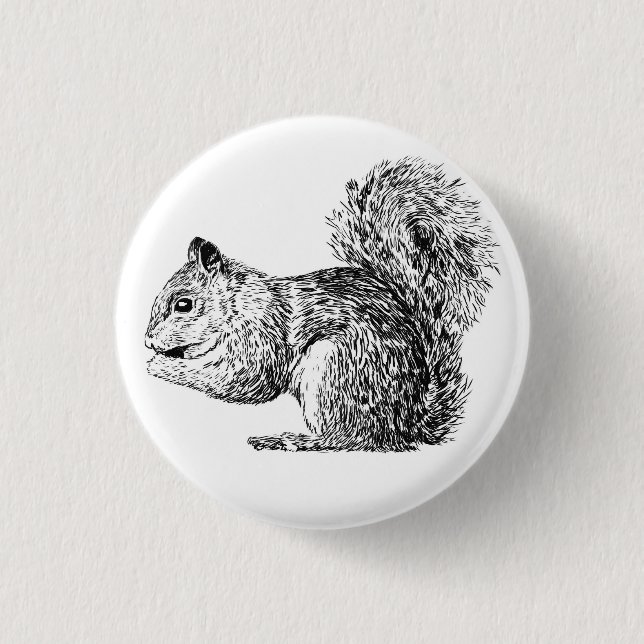 Chapa Redonda De 2,5 Cm Squirrel (Anverso)