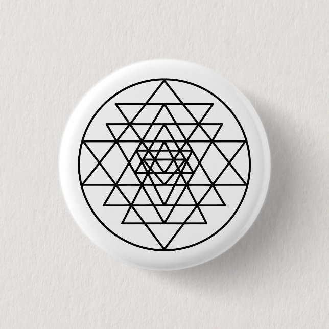 Chapa Redonda De 2,5 Cm Sri Yantra (Anverso)