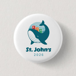 Chapa Redonda De 2,5 Cm St. Johns Canada 2026 International Convention Pin