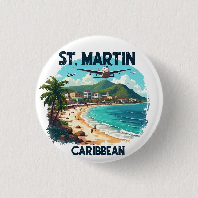 CHAPA REDONDA DE 2,5 CM ST. MARTIN CARAIBES (Anverso)