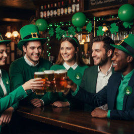 Chapa Redonda De 2,5 Cm St. Patrick’s Day Gnome Green Round Button