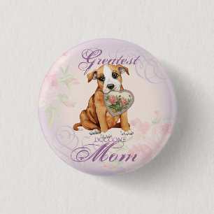 Chapa Redonda De 2,5 Cm Stafford Heart Mom