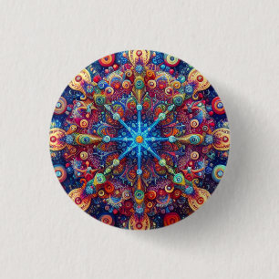 CHAPA REDONDA DE 2,5 CM STAR NAVIDADES