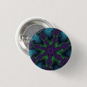 Chapa Redonda De 2,5 Cm Starburst verde azulado y verde