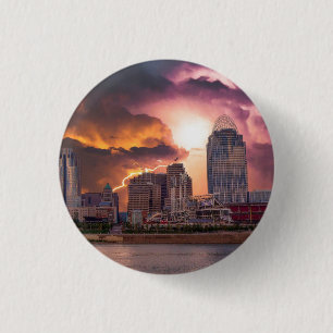 Chapa Redonda De 2,5 Cm Stormy Cincinnati Great American Ball Park