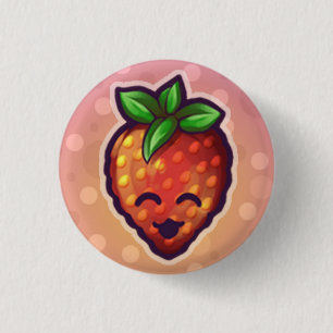 Chapa Redonda De 2,5 Cm Strawberry^o^