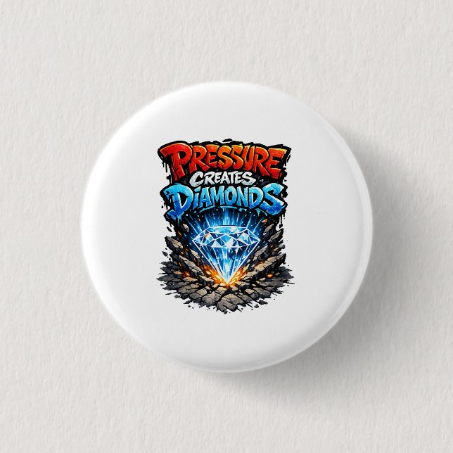 Chapa Redonda De 2,5 Cm Streetwear Motivation Graphic (Anverso)