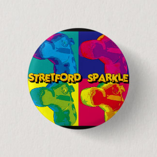 CHAPA REDONDA DE 2,5 CM STRETFORD SPARKLE - BADGE