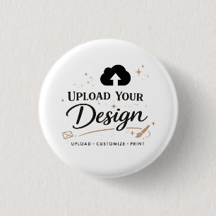 Chapa Redonda De 2,5 Cm Sube tu logotipo de diseño personalizado