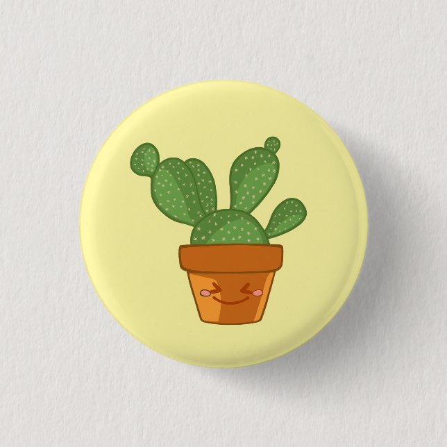 Chapa Redonda De 2,5 Cm Suculento estético Cactus Flor planta (Anverso)