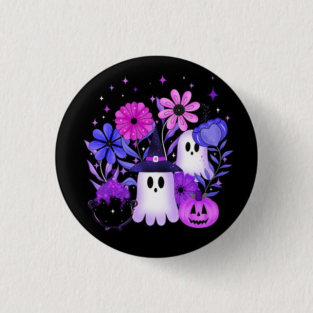 Chapa Redonda De 2,5 Cm Sueños Boo-tanicos (Anverso)