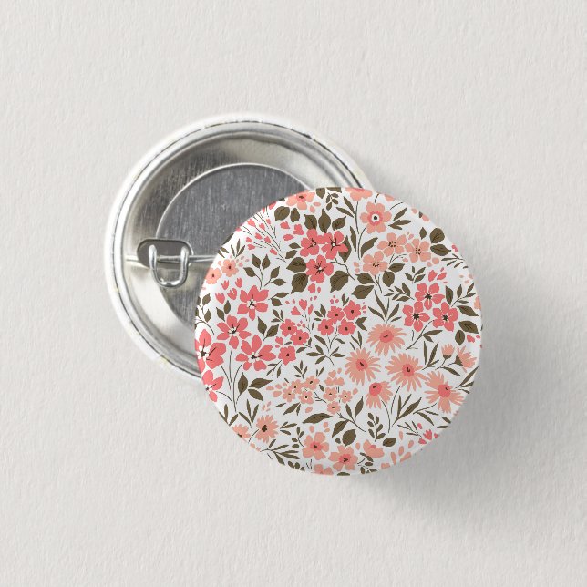Chapa Redonda De 2,5 Cm Sueños Florales Suaves (Anverso y reverso)